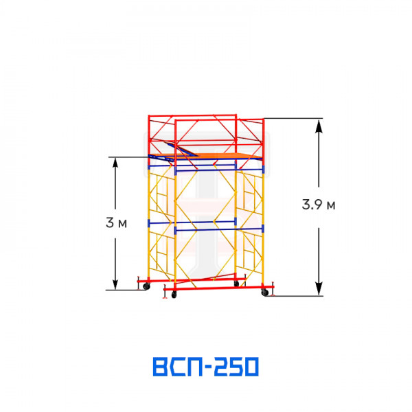 Вышка-тура строительная ВСП 250 1,6х2,0 м, высота 3,9 м