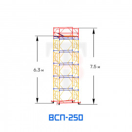 Вышка-тура ВСП 250 2,0х2,0 м, высота 7,5 м